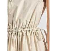 Derek Lam 10 Crosby Women's Tristan Sleeveless Drawstring Shirtdress