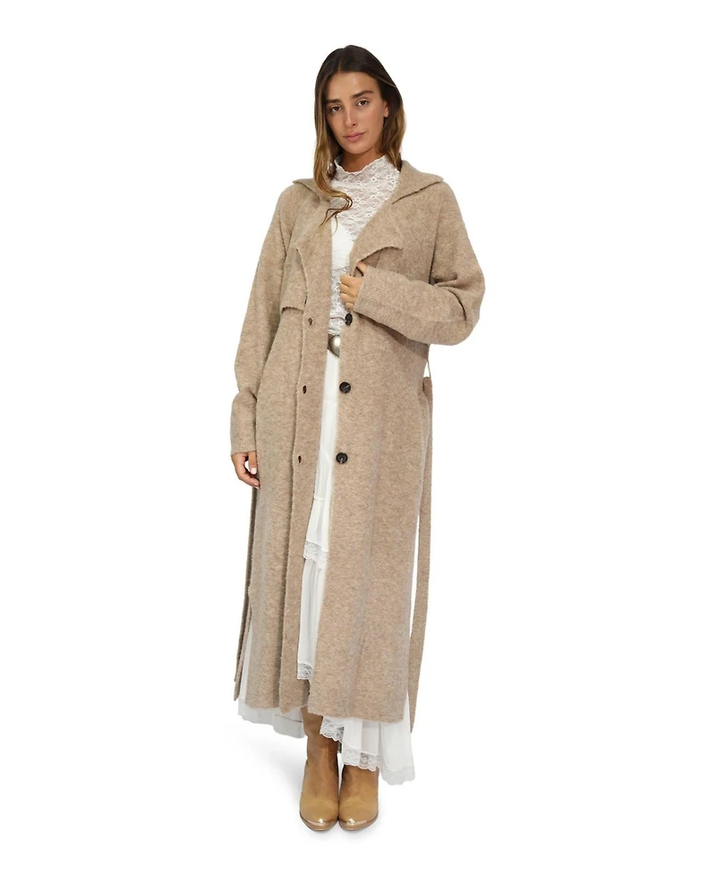 Belle & Bloom Women's Live Dream Maxi Trench Cardigan