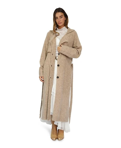 Belle & Bloom Women's Live Dream Maxi Trench Cardigan