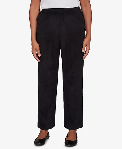 Alfred Dunner Petite Corduroy Elastic Waist Short-Length Pants