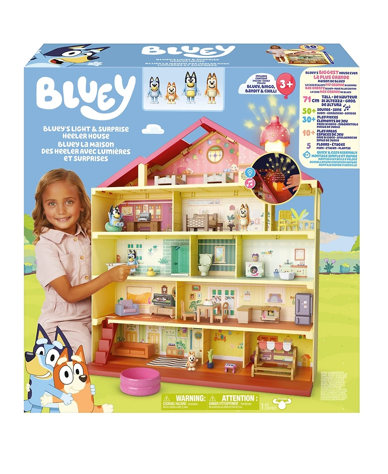 Bluey Lights & Sounds 36-Piece House Playset, Ages 3+