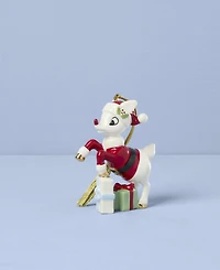 Lenox Rudolph in a Santa Suit Ornament