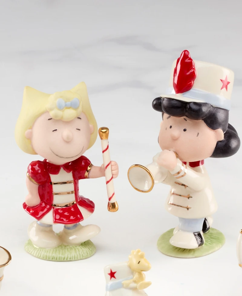 Lenox Macy's 100th Thanksgiving Day Parade Peanuts Marching Band 5-Piece Figurine Set