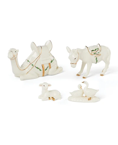 Lenox Holiday Mini Nativity Animals 4-Piece Figurine Set