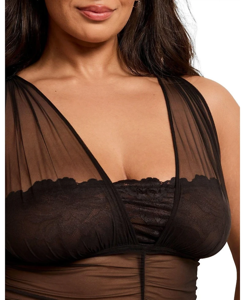 Adore Me Plus Eave Slip and G-String Set Lingerie