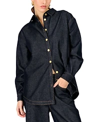 Line & Dot Women's Roxie Collared Oversized Shirt