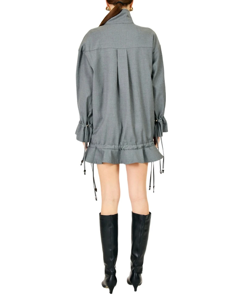 Line & Dot Women's Wilfred Funnel Neck Coat