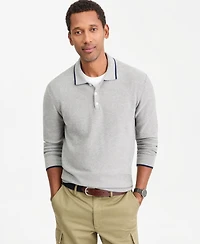 Club Room Men's Tipped Long-Sleeve Polo Sweater, Macy's Exclusive