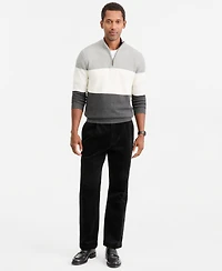 Club Room Men's Blocked Cotton Quarter-Zip Sweater, Macy's Exclusive