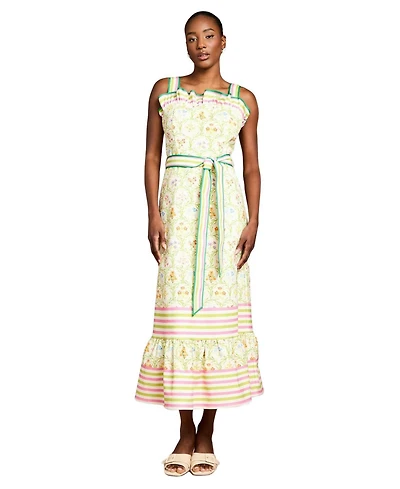 Coast Women's Printed Ruffle Midi Dress