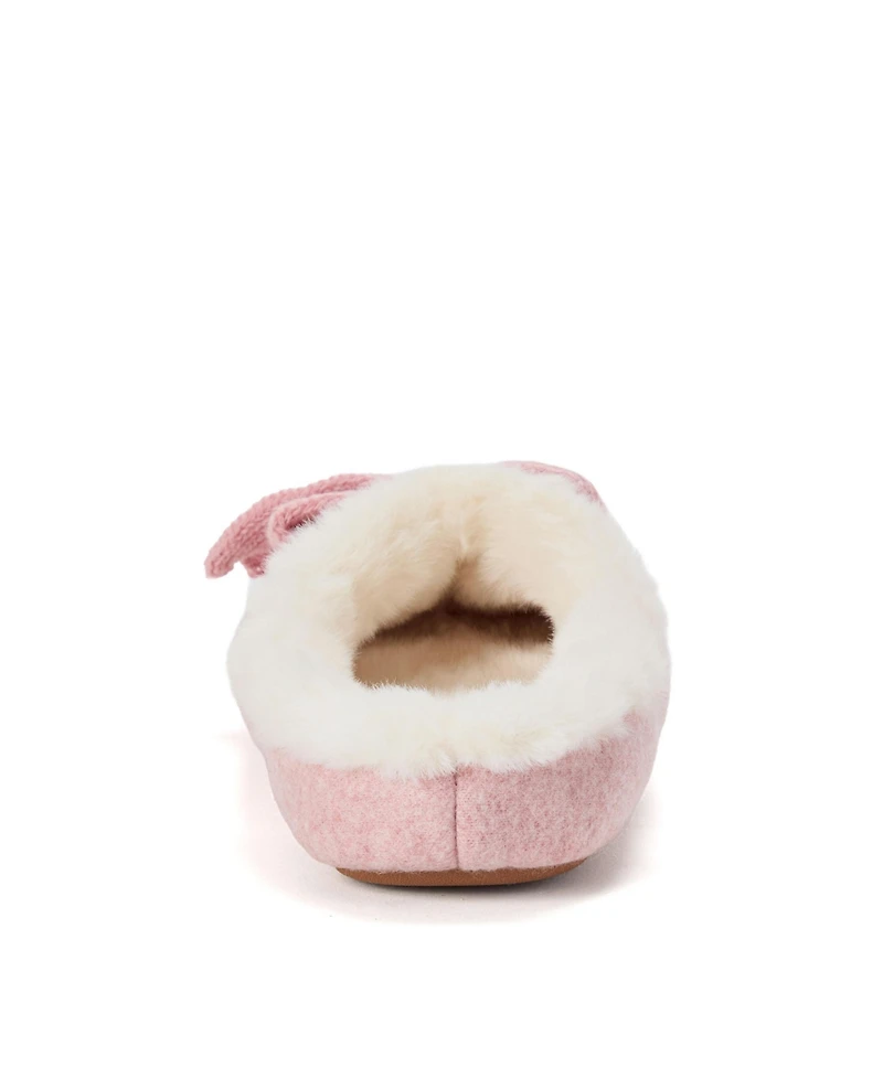 Dearfoams Women's Josie Knit Clog Slipper with Bow