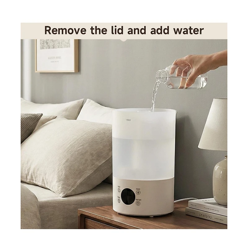 Topteng 1.1 Gal Humidifier with 7-Color Rgb Light, 12H Runtime, 9H Timer & 360° Nozzle