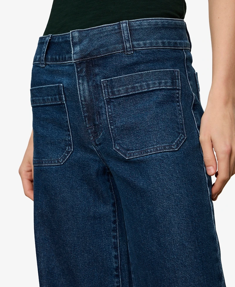 Sanctuary Women's Mid-Rise Wide-Leg Jeans
