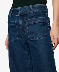 Sanctuary Women's Mid-Rise Wide-Leg Jeans