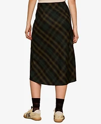 Sanctuary Women's Bias Plaid Midi A-Line Skirt
