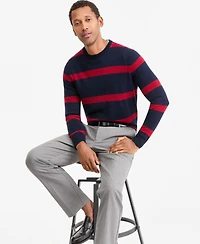 Club Room Men's Striped Crewneck Sweater, Macy's Exclusive