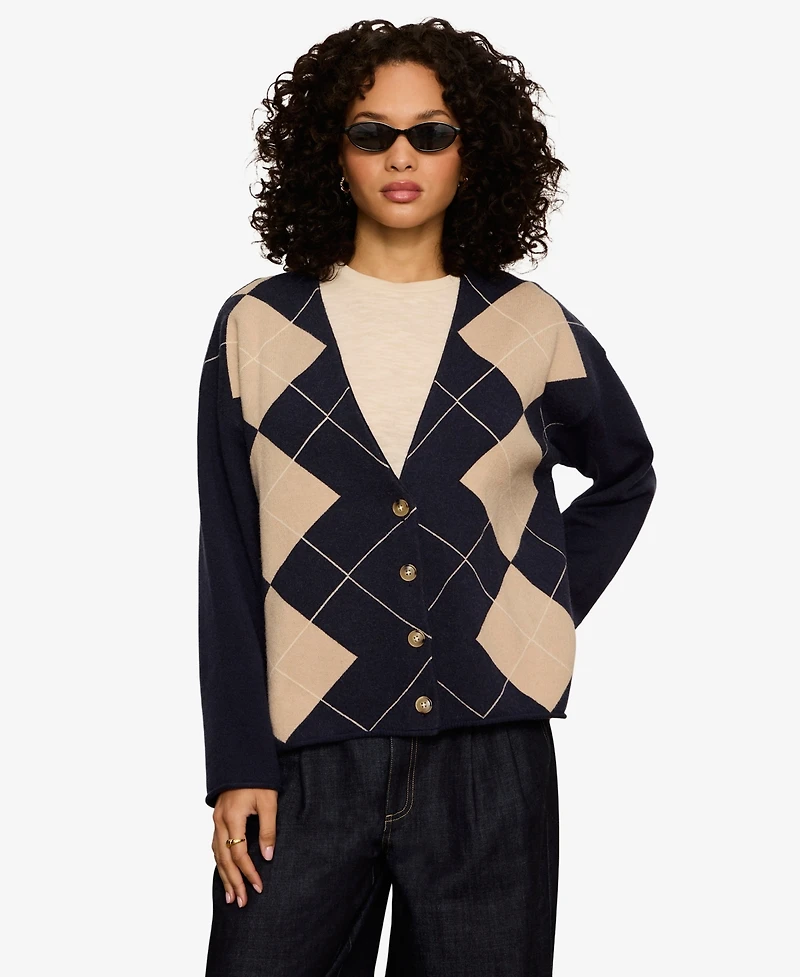 Sanctuary Women's Arden Long-Sleeve V-Neck Sweater
