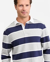 Club Room Men's Stripe Long-Sleeve Rugby Shirt, Macy's Exclusive