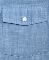 Club Room Men's Cotton Chambray Flap-Pocket Shirt, Macy's Exclusive