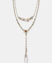 lonna & lilly Flower Layered Lariat Necklace, 16" + 3" extender