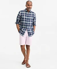 Club Room Men's Plaid Linen Button-Up Shirt, Macy's Exclusive