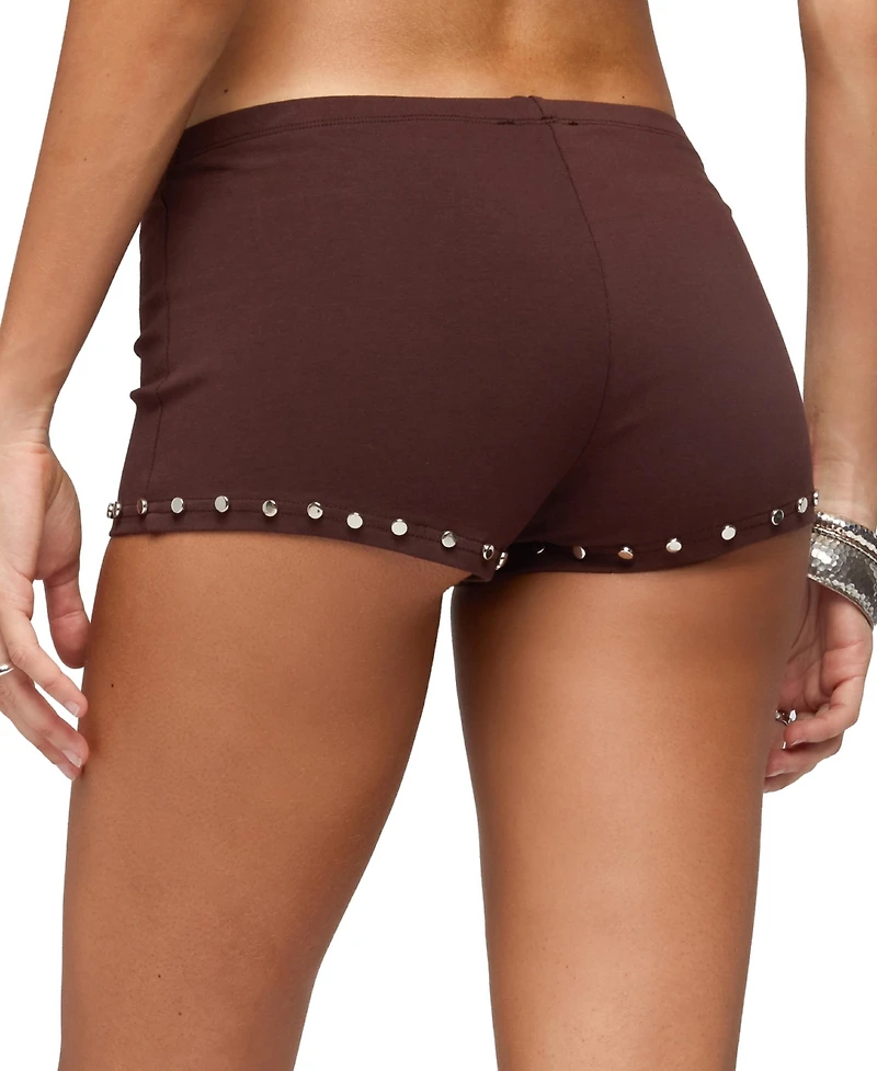 Edikted Women's Ariadna Studded Micro Shorts