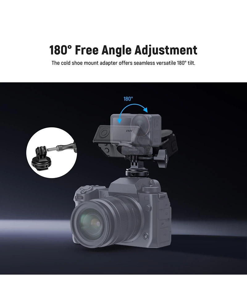 Neewer Gp-63 Camera Mounting Accessory for select GoPro, Dji and Insta360 action cameras