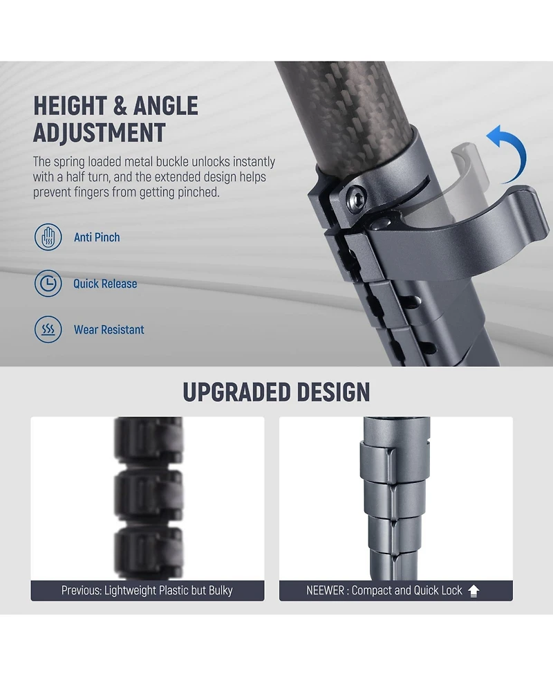 Neewer LT34 Camera Tripod with 22lb, 10kg for Pd