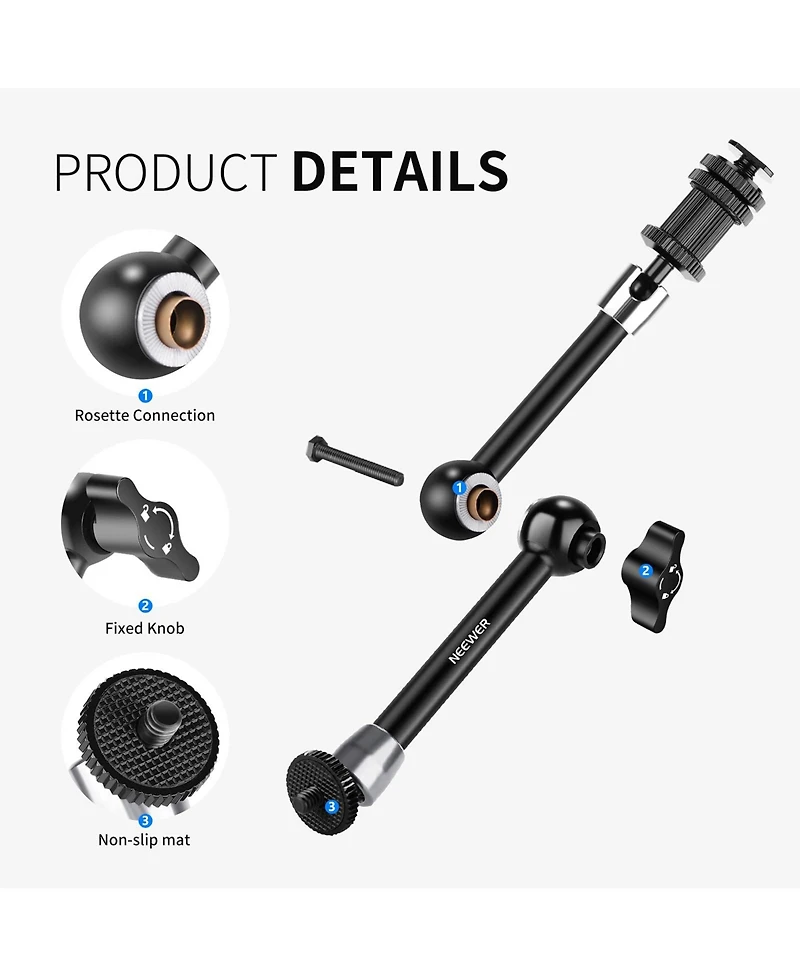 Neewer ST15 Camera Mounting Accessory with 15cm, 4.4lb, 2kg for SmallRig Cage