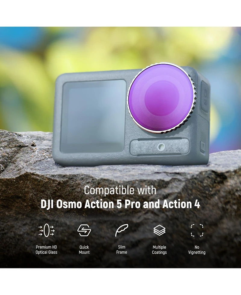 Neewer Fl-B04 Camera Lens Accessory with ND8, ND16, ND32 for select Dji Osmo Action models