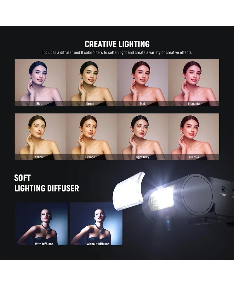 Neewer Z140 Camera Flash with 16Ws, 1200mAh for select Canon, Nikon and Sony cameras