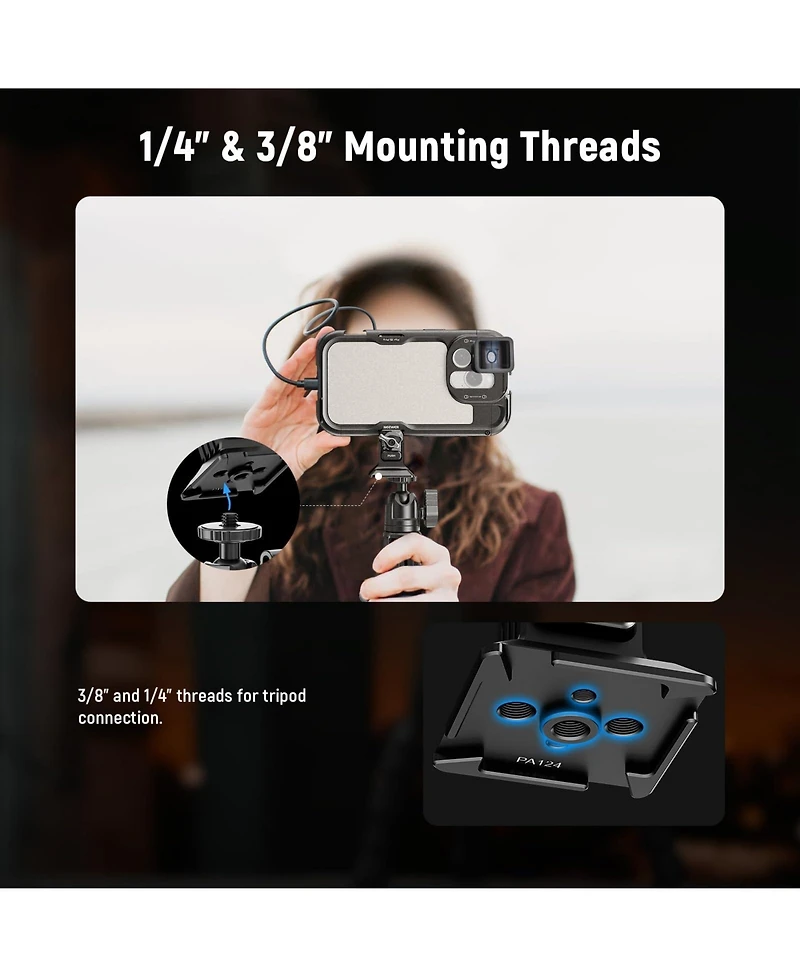 Neewer PA124 Camera Tripod for select iPhone models