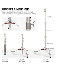 Neewer ST240SS Photography Light Stand with 7.9ft, 240cm, 77lb