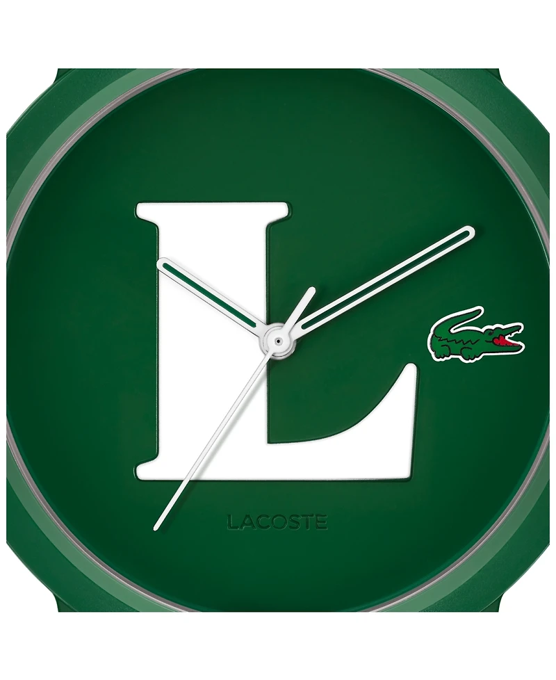 Lacoste Men's Quartz Lacoste.12.12 Green Silicone Strap Watch 42mm
