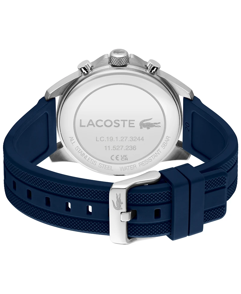 Lacoste Men's Quartz Arthor Blue Silicone Strap Watch 43mm