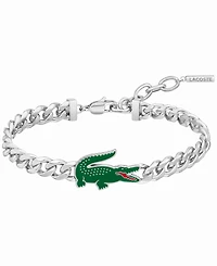 Lacoste Men's Quartz Gift Set Silver-Tone Stainless Steel Bracelet Watch 42mm