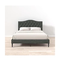 Glenwillow Home Upholstered Complete Bed Queen Stone