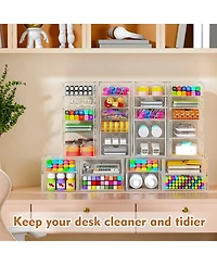 Xdovet 22 Drawers Plastic Stackable Storage Organizer Cabinet