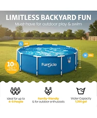 Funsicle Outdoor Activity Round Frame Above Ground Swimming Pool Set