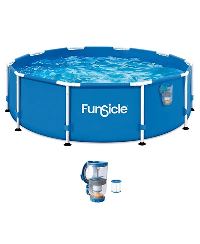 Funsicle Outdoor Activity Round Frame Above Ground Swimming Pool Set
