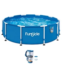 Funsicle Outdoor Activity Round Frame Above Ground Swimming Pool Set