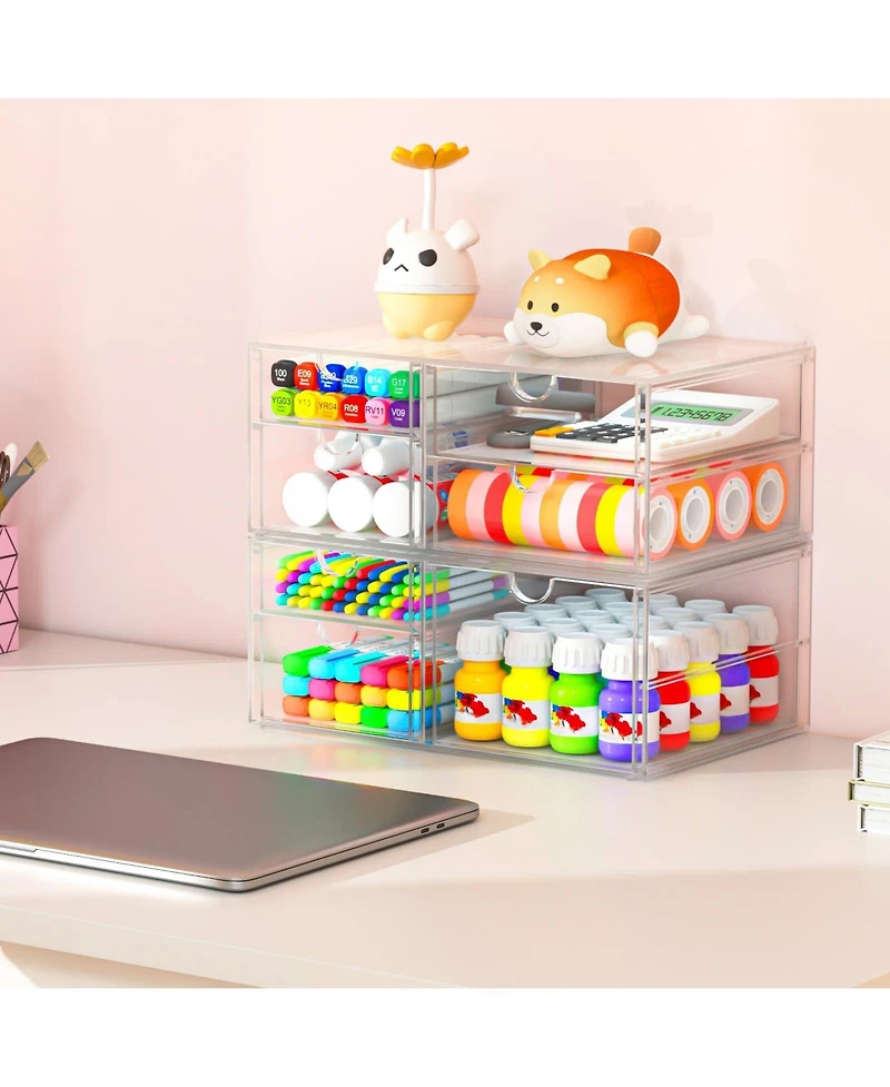 Xdovet Desk Organizer with 22 Drawers Plastic Storage Box