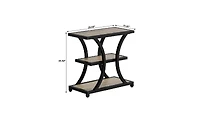 Slickblue 3-Tier End Table with Geometric Design for Living Room