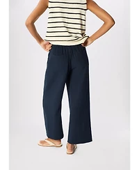Whistles Women's 100% Cotton Wide Leg Trousers