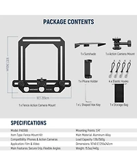 Neewer PA036B Camera Mounting Accessory for select GoPro, Dji and Insta360 action cameras