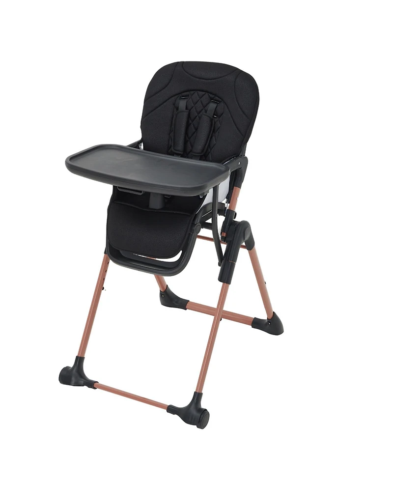 homfan 3-in-1 Foldable Baby High Chair with Double Trays, Adjustable Backrest and Footrest, Portable Feeding Chair for 6-36 Months