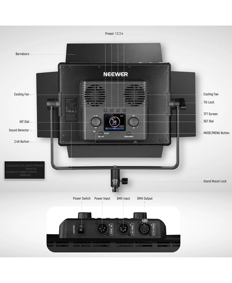Neewer PL60C Led Video Light