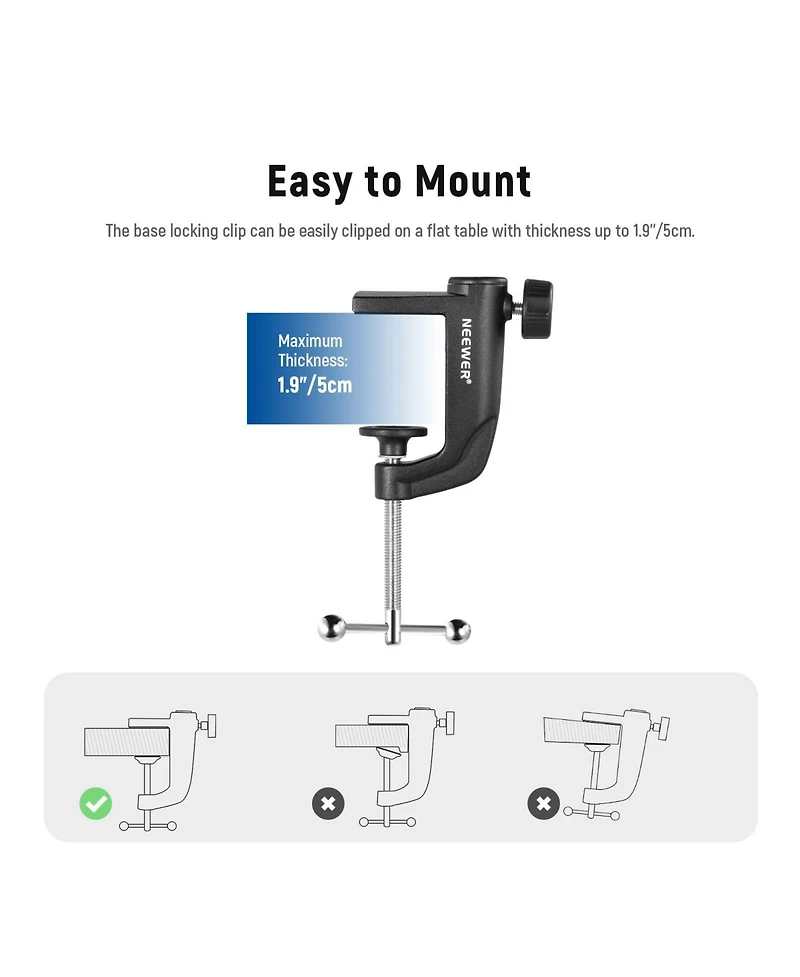 Neewer Camera Mounting Accessory with 1.9inch