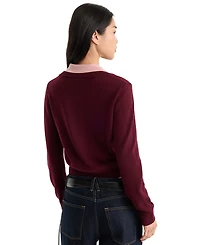 Good American Women's Two-In-One Collared Sweater