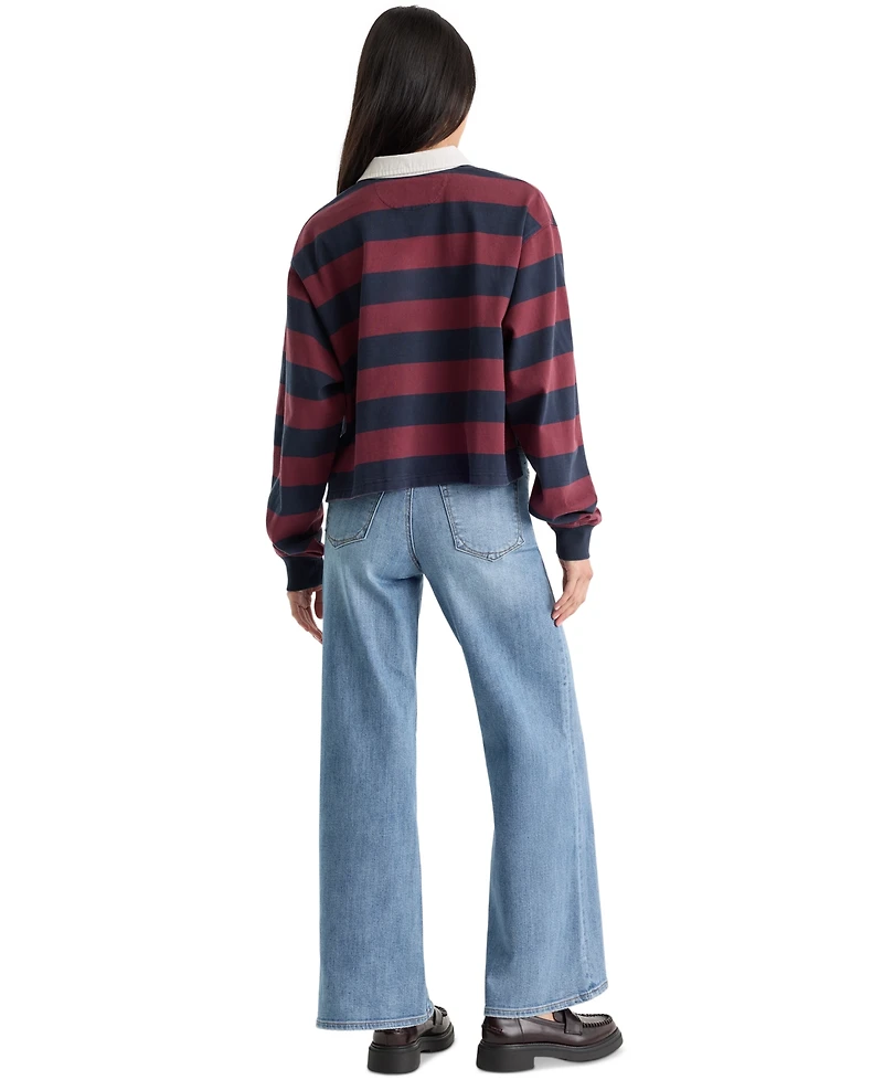 Good American Women's High-Rise Palazzo Ankle Jeans